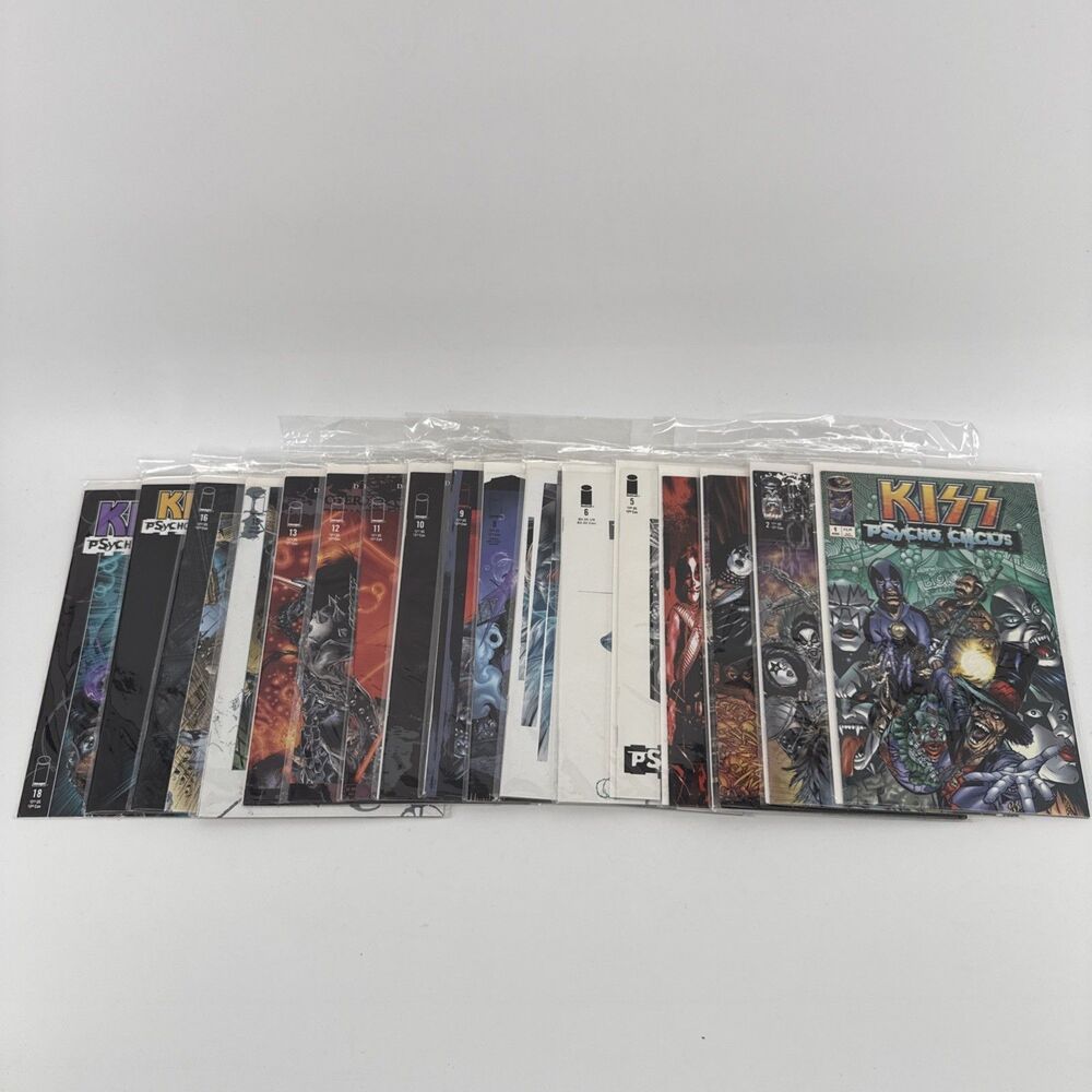 Kiss Psycho Circus Comic Book Lot #1-13, 15-18 Image Comics -